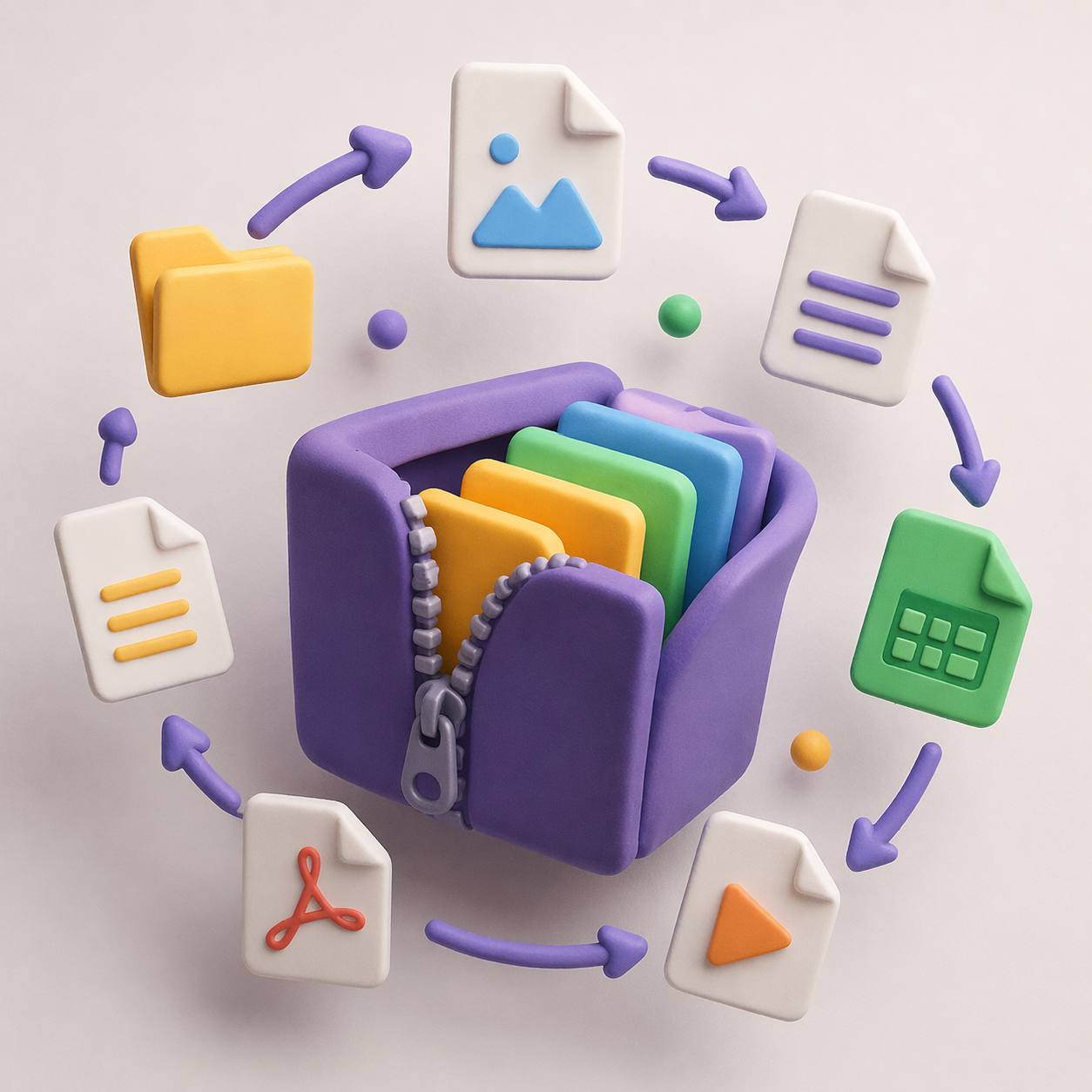 Conceptual process of open compressed files online extraction