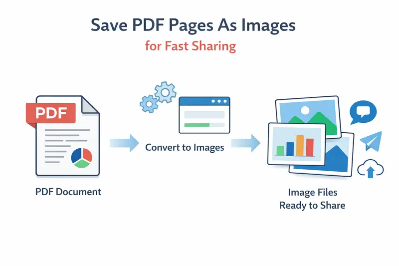 Conceptual workflow of saving PDF pages as images with fast processing