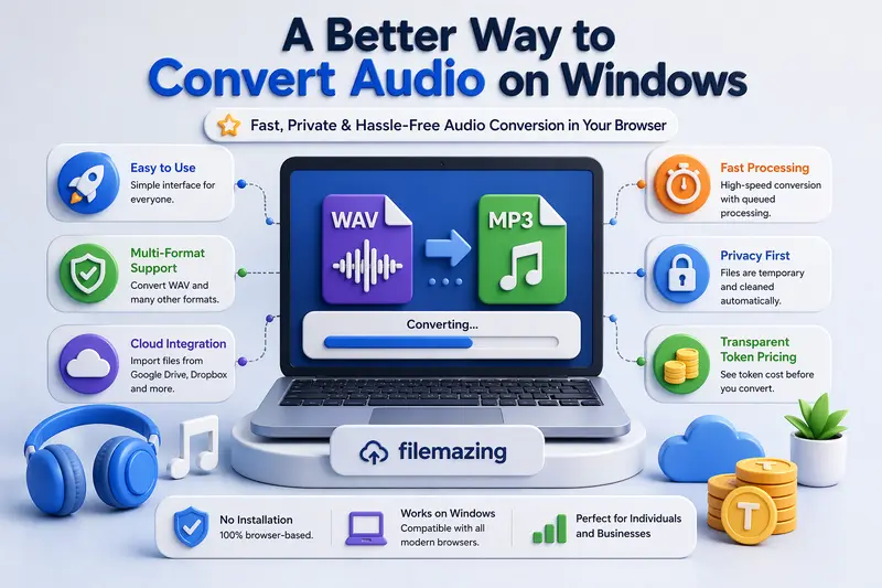 Comparison of audio file sizes before and after WAV to MP3 conversion