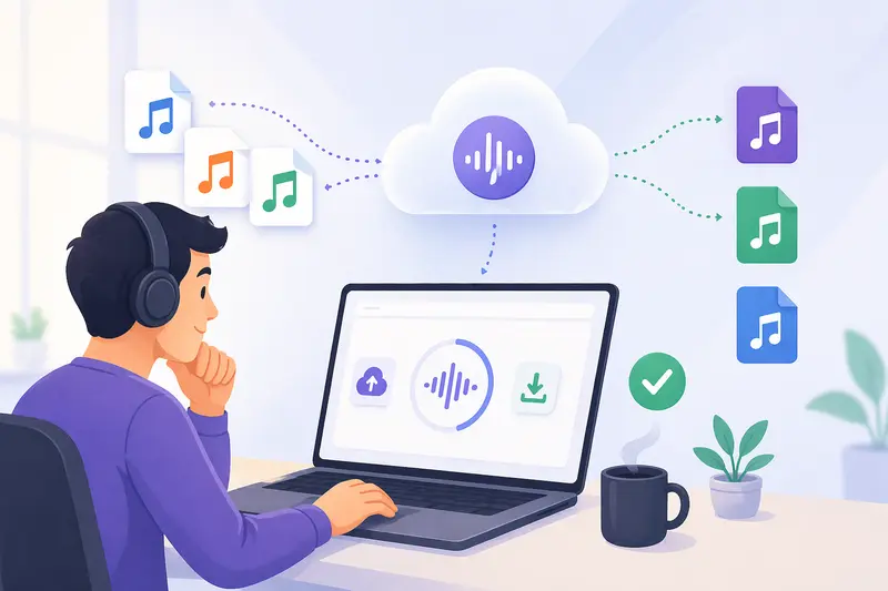 Audio quality vs file size comparison concept