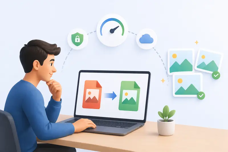 Batch AVIF to PNG conversion workflow concept