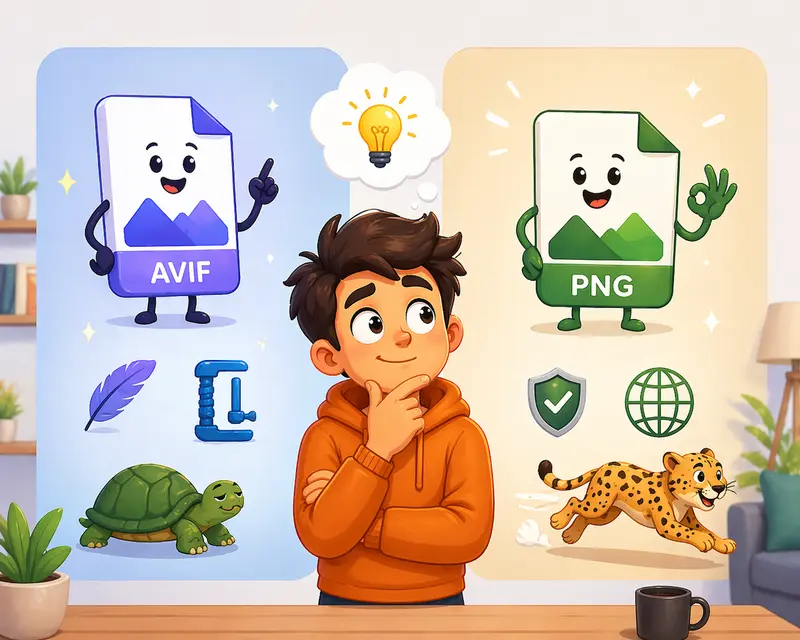 Batch AVIF to PNG conversion process for product images on mobile