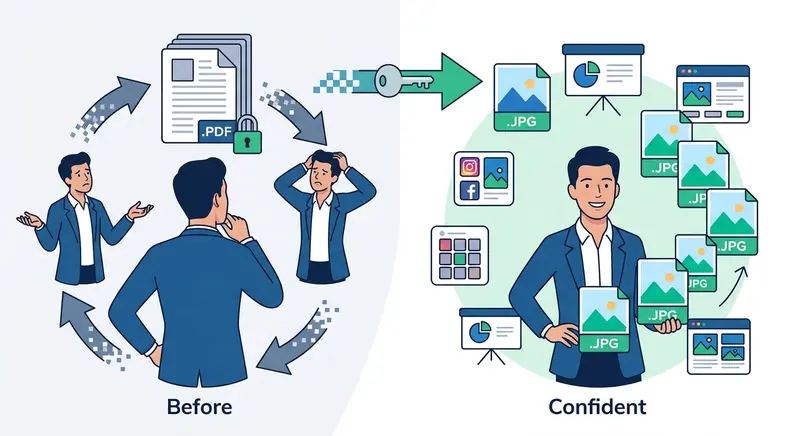 High-quality PDF to JPG converter data flow