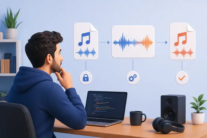 audio waveform expanding during MP3 to WAV conversion process