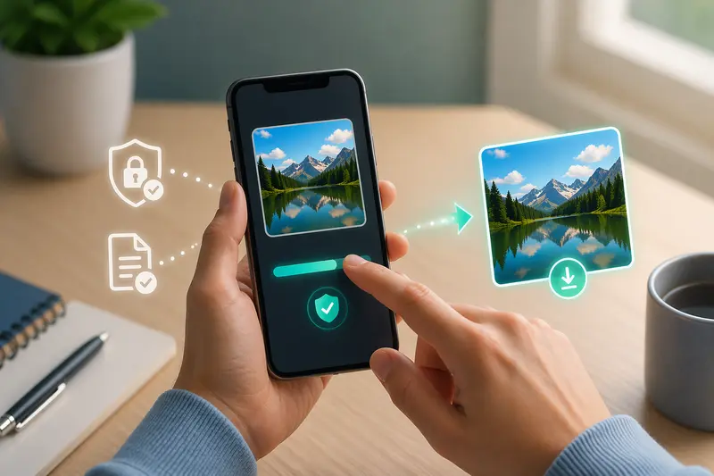 before and after comparison of clean image metadata online process