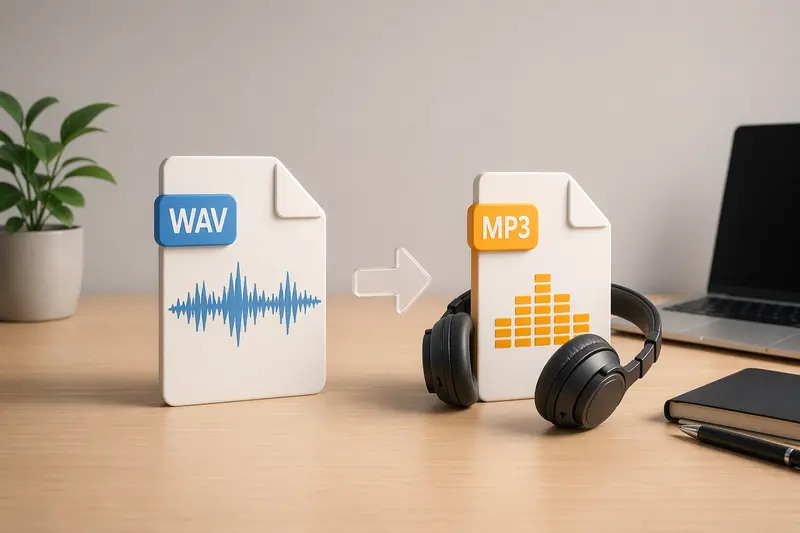 WAV to MP3 conversion workflow diagram