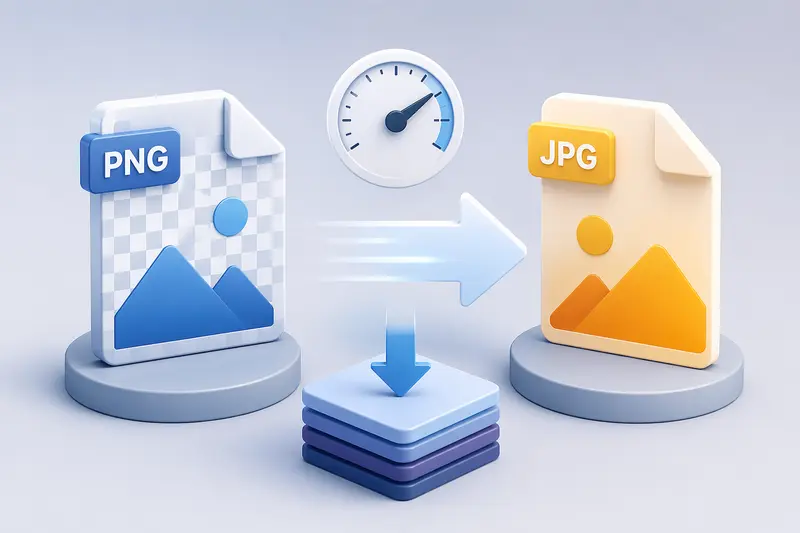 PNG to JPG converter file transformation concept