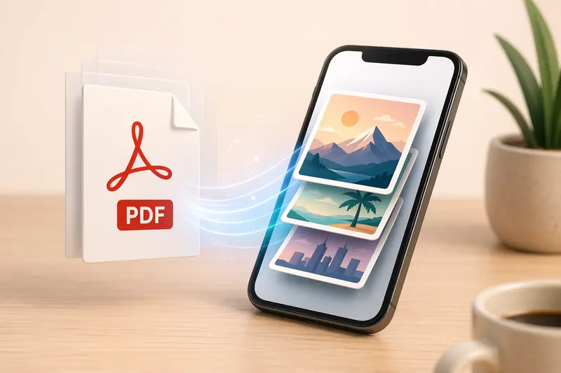 PDF To JPG Converter workflow on mobile for marketers