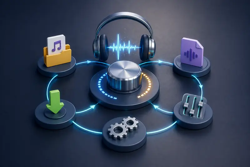 Audio waveform before and after conversion using an audio format converter online