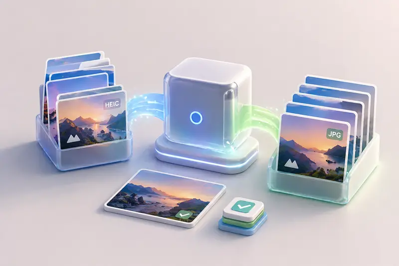 Batch HEIC to JPG converter processing multiple images simultaneously