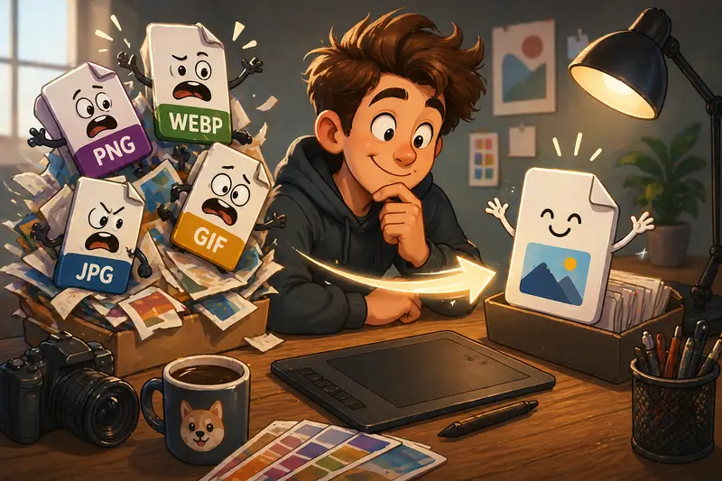 Image format conversion workflow illustration