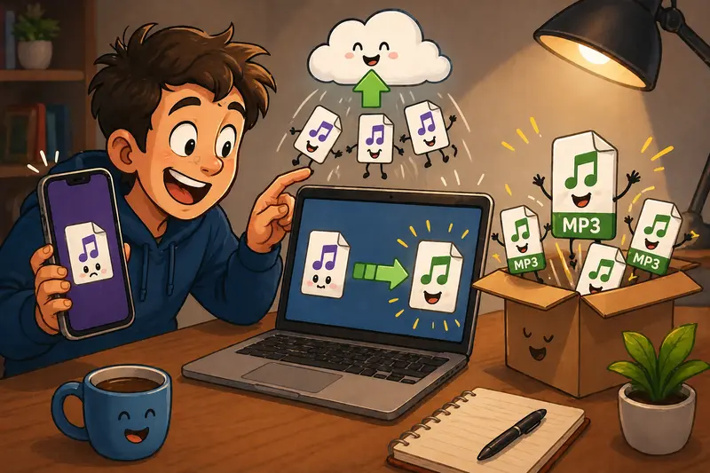 audio format comparison showing file size vs quality tradeoff AAC vs MP3