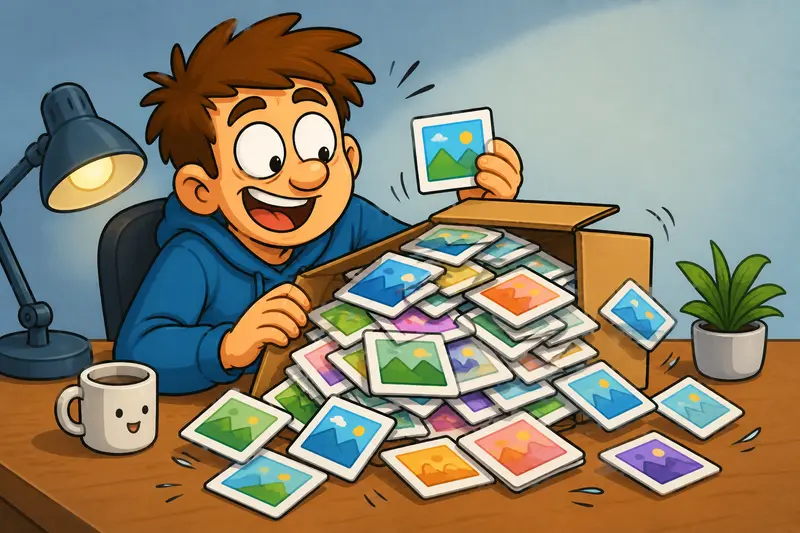 Compressed PNG files moving through a lightweight browser workflow