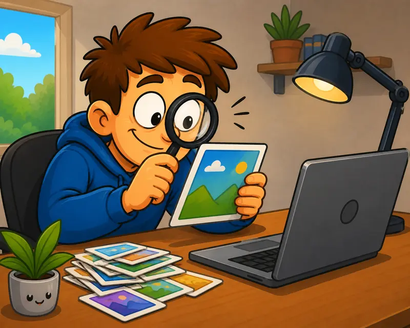 Marketer organizing compressed PNG files for campaigns and publishing