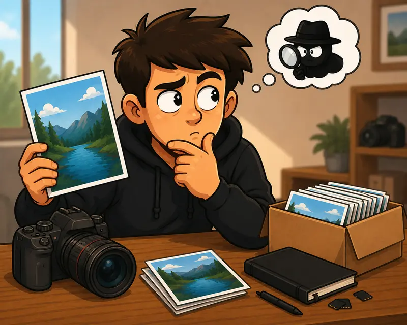 Privacy-safe image cleanup concept with shared mobile photography files