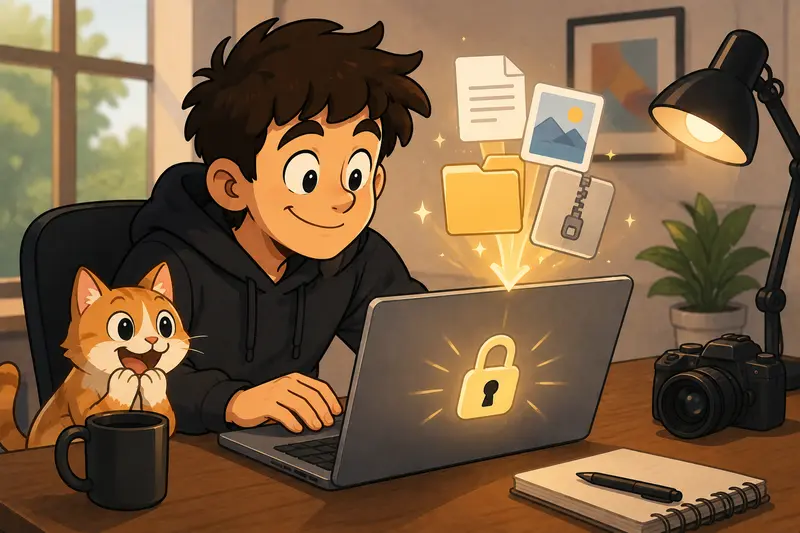 Password protect PDFs and images before client delivery