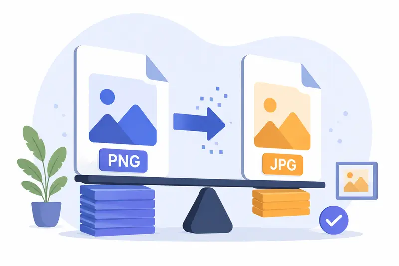 Conceptual PNG to JPG converter process with mobile collaboration context