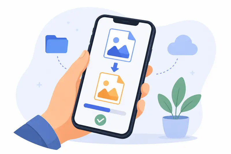 Image format conversion concept for distributed mobile workflows