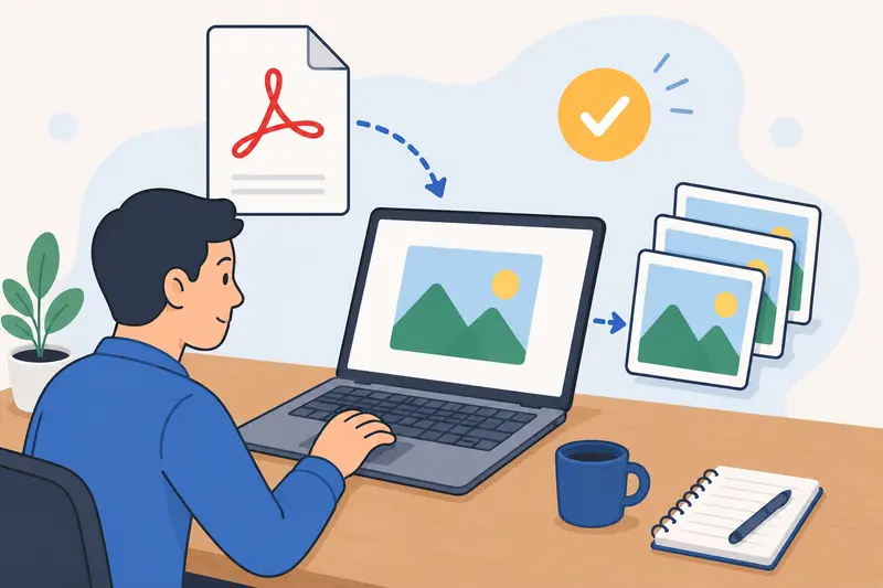 Temporary file processing concept showing secure document cleanup after PDF conversion