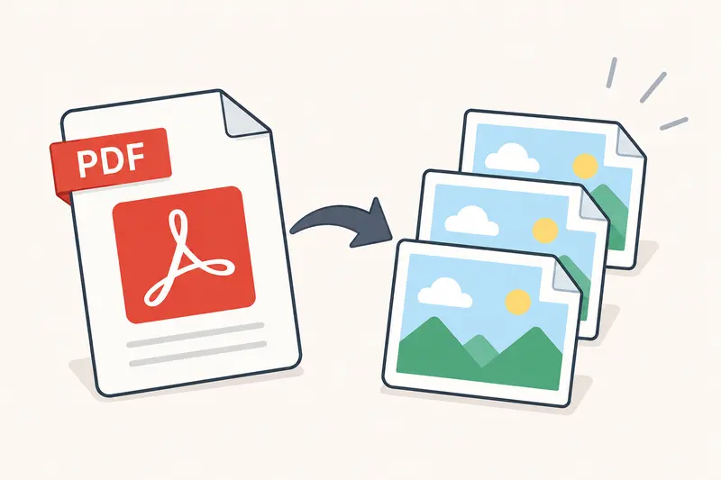 Large PDF pages being converted into high-resolution JPG images for business workflows