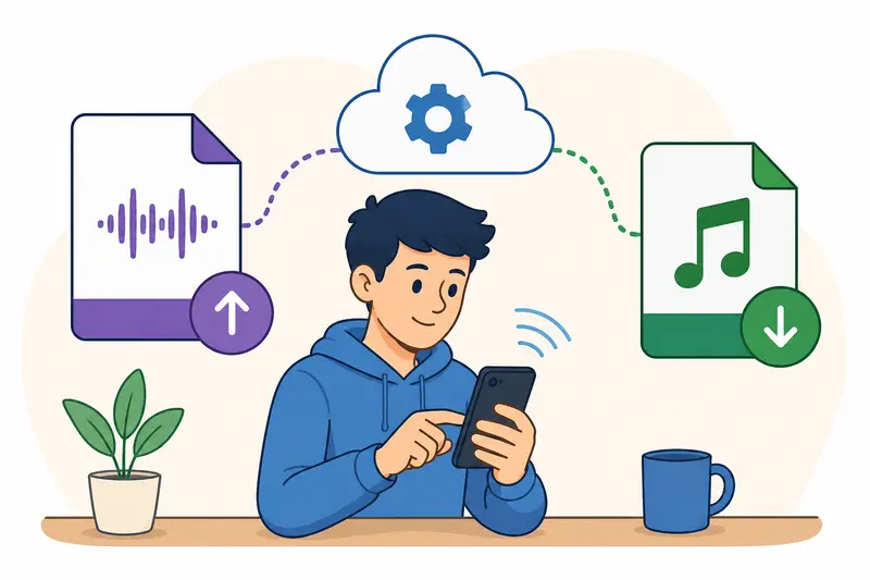 Conceptual comparison between raw studio audio and optimized MP3 delivery formats