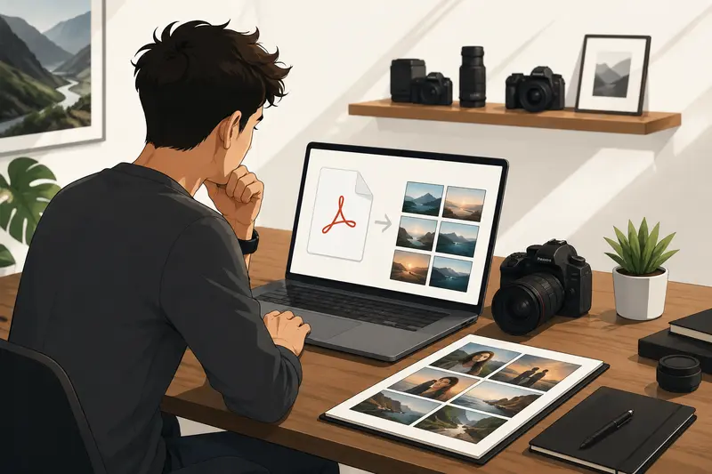 Batch PDF to image conversion process for photographers handling client proof sheets