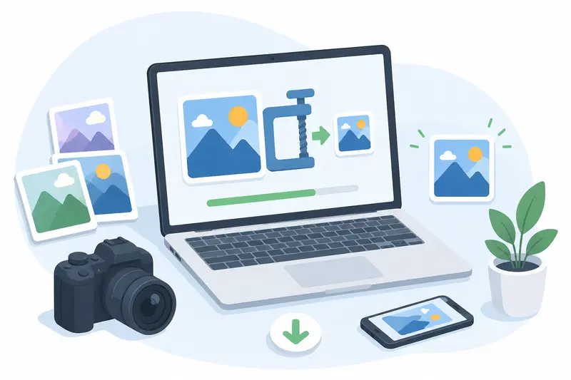 Compressed image files moving through a lightweight cloud workflow