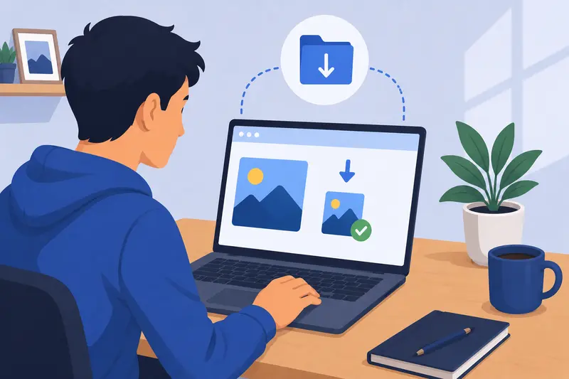 Developer preparing optimized image assets for deployment