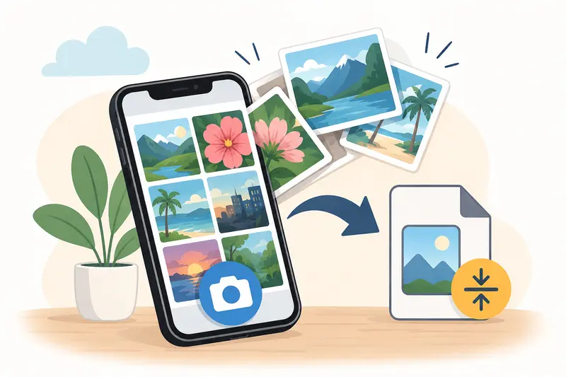 Everyday users reducing image file size on iPhone before sharing photos