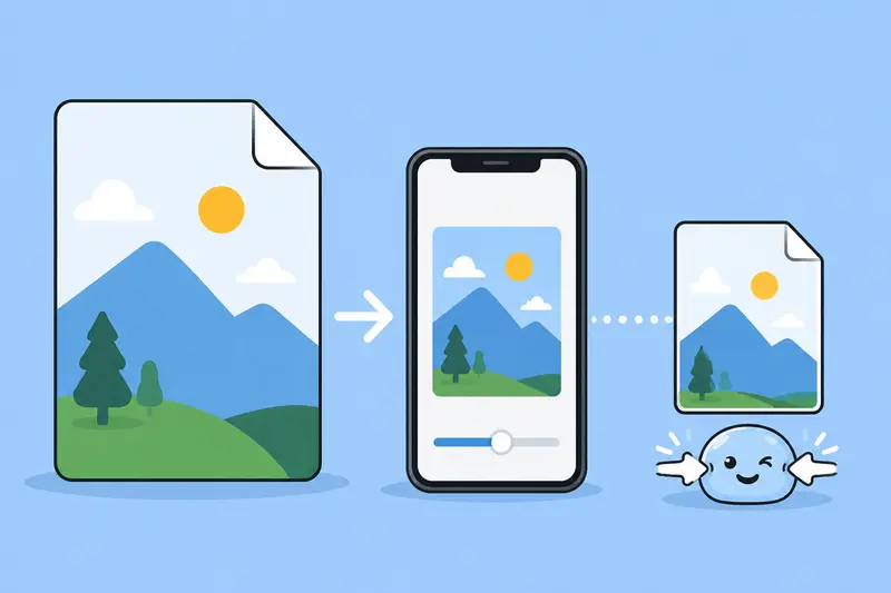 Optimized photos prepared for website uploads and faster mobile sharing