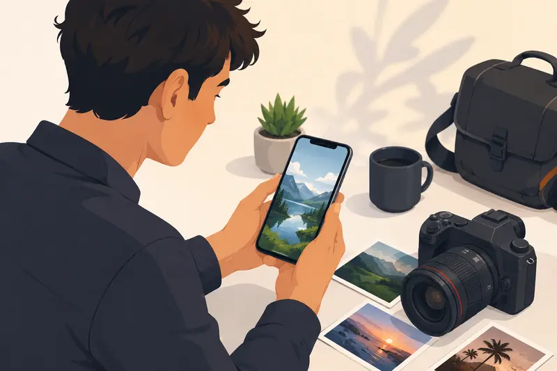 Photographer converting AVIF files to PNG on an iPhone workflow