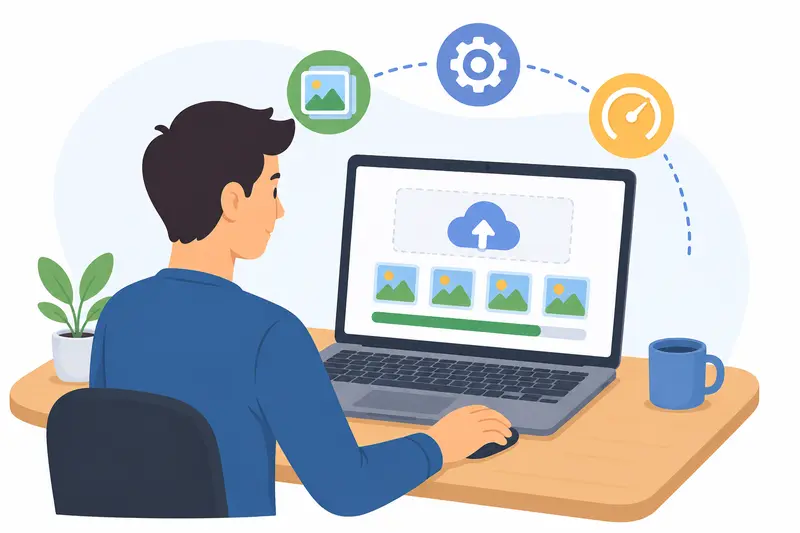 Illustration of compress PNG files improving website and email workflows