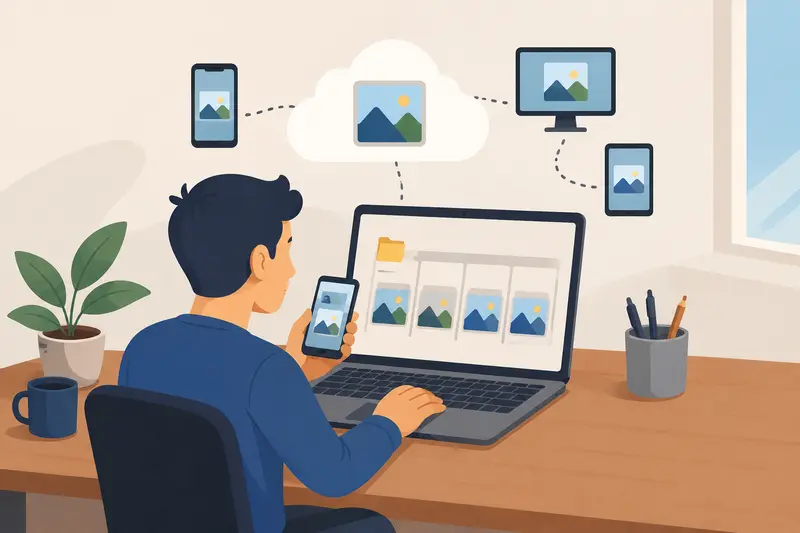 Remote team handling HEIC to JPG converter workflow across devices