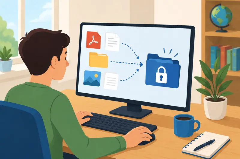 Secure files online with organized encrypted document batches