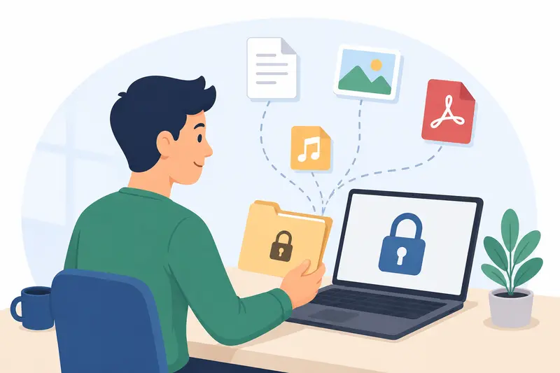 Password protect files before secure online sharing