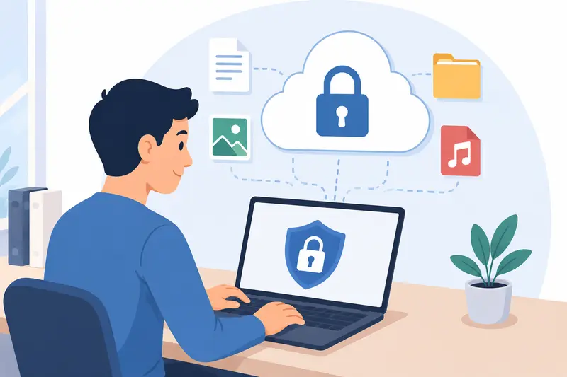 Secure file encryption workflow for email attachments
