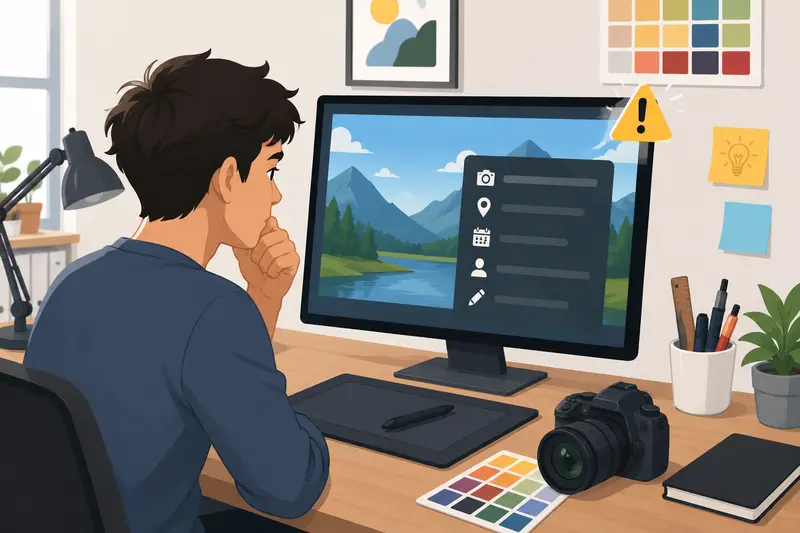 Conceptual workflow showing files being cleaned during delete photo metadata processing