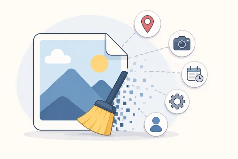 Remove metadata from images workflow for remote teams handling shared media files