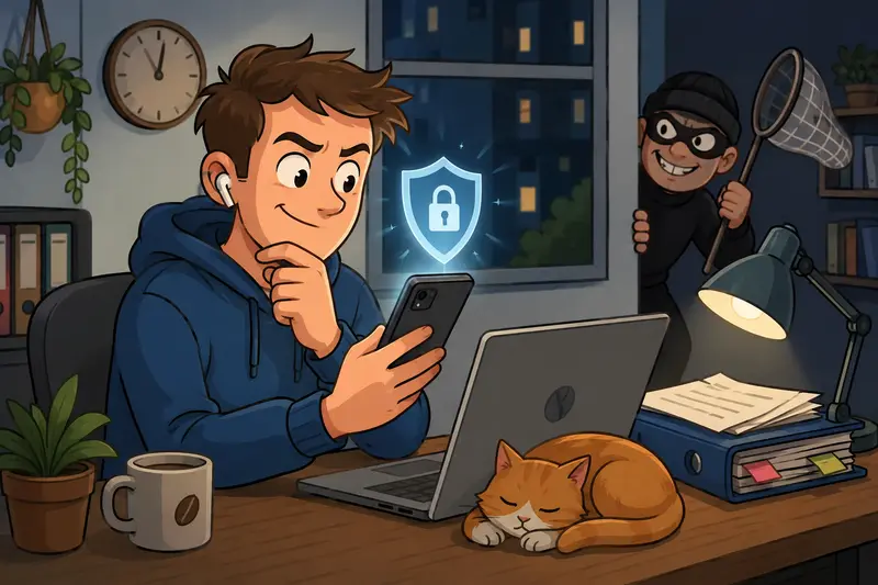 Remote team using encrypt files online workflow on mobile devices