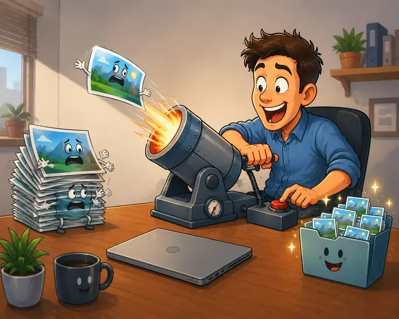 Business file workflow demonstrating reduce JPG size online before sharing files