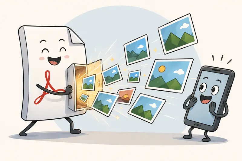 Extract Images From PDF workflow on mobile for marketers