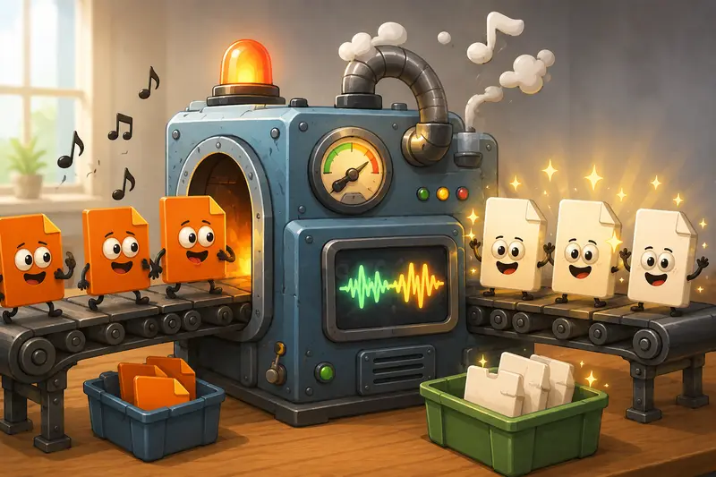 Secure MP3 to WAV converter workflow with temporary file handling