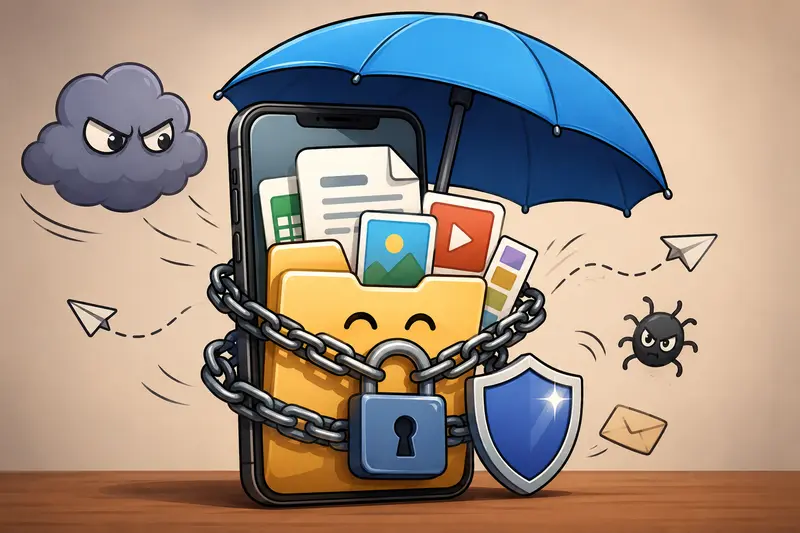 Password Protect Files workflow on mobile for designers