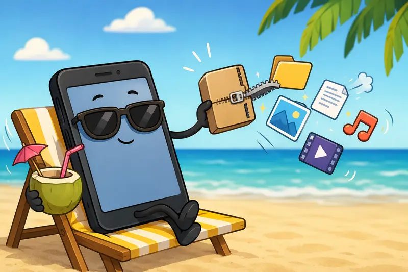 Android user extracting 7Z files from cloud storage