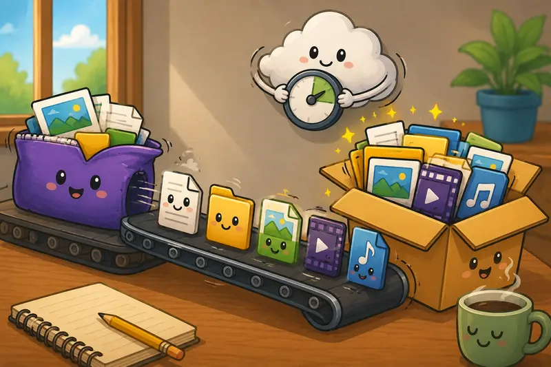 Compressed educational files being processed securely online