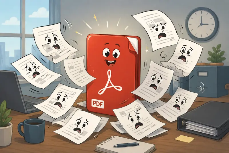 Remote team organizing and merge PDF files into a single document