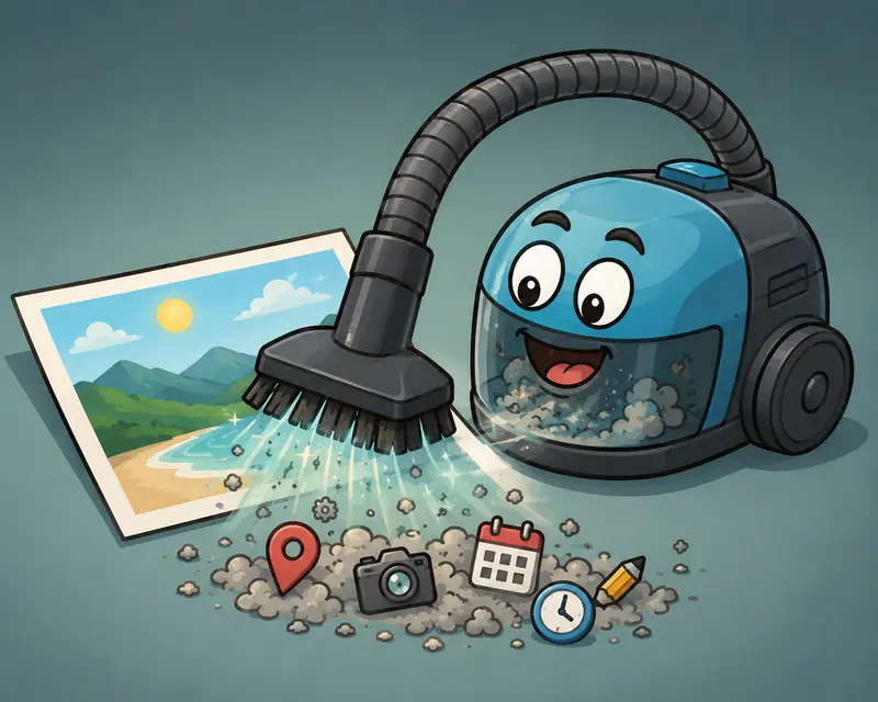 Conceptual illustration of remove EXIF online process on a smartphone