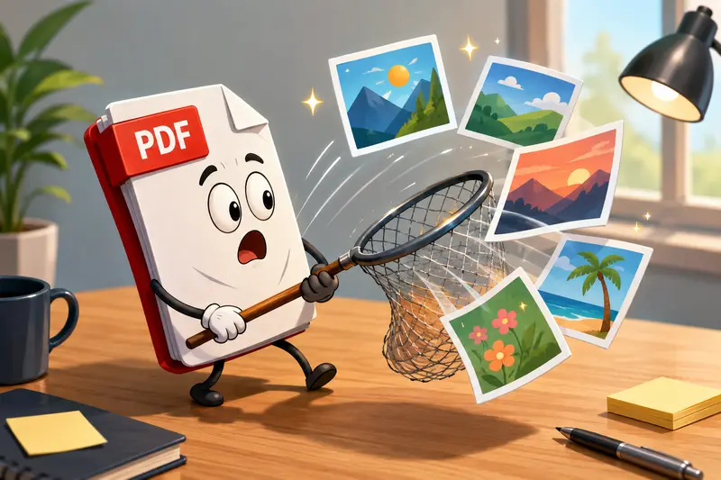 Marketer extracting images from PDF files for campaign assets