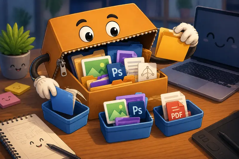 Large compressed creative files processed through archive extractor online on Mac