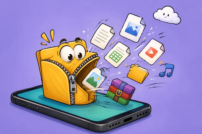 Extract ZIP Files workflow on android for remote teams